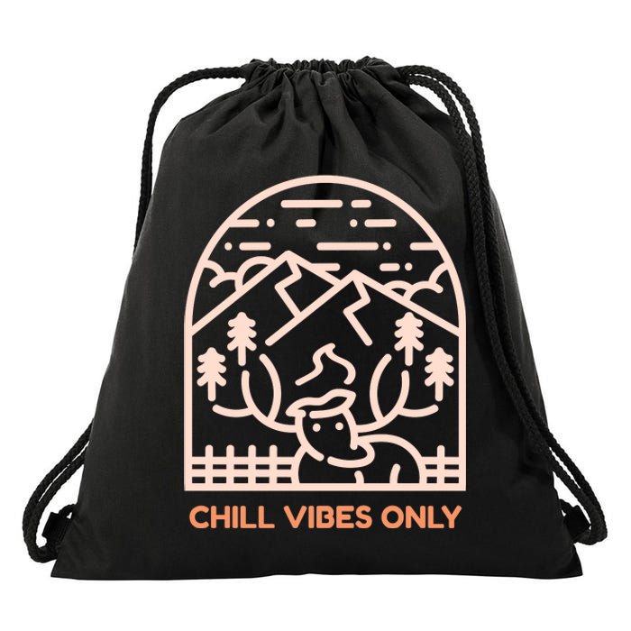 Chill Vibes Only Drawstring Bag