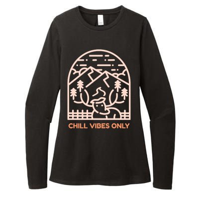 Chill Vibes Only Womens CVC Long Sleeve Shirt