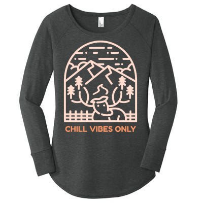 Chill Vibes Only Women's Perfect Tri Tunic Long Sleeve Shirt