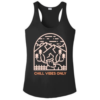 Chill Vibes Only Ladies PosiCharge Competitor Racerback Tank