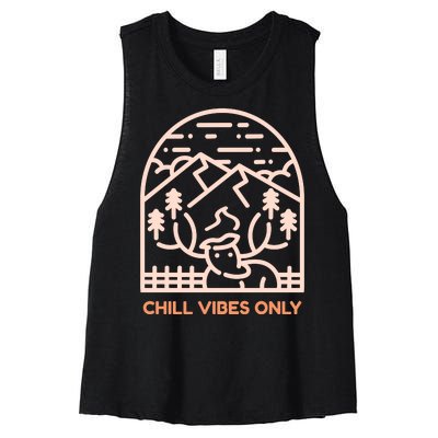 Chill Vibes Only Women's Racerback Cropped Tank