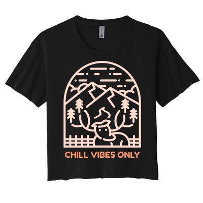 Chill Vibes Only Women's Crop Top Tee