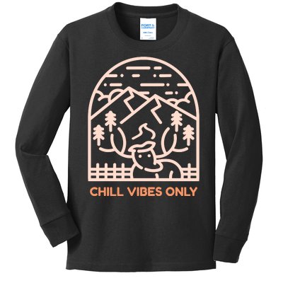 Chill Vibes Only Kids Long Sleeve Shirt