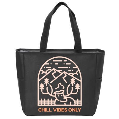 Chill Vibes Only Zip Tote Bag