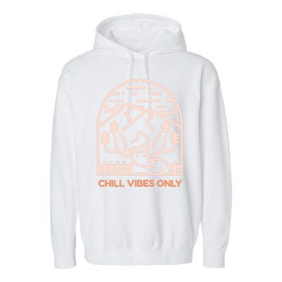 Chill Vibes Only Garment-Dyed Fleece Hoodie