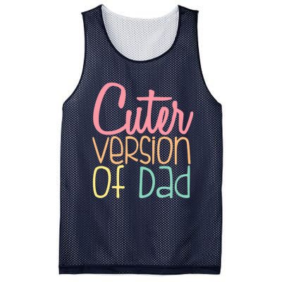 Cuter Version Of Dad. Funny Cute Mesh Reversible Basketball Jersey Tank