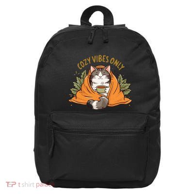 Cozy Vibes Only Cat 16 in Basic Backpack