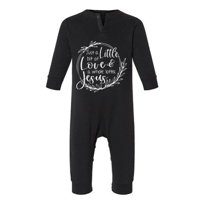 Christian Valentines Or Any Day Love And Jesus For Believers Infant Fleece One Piece