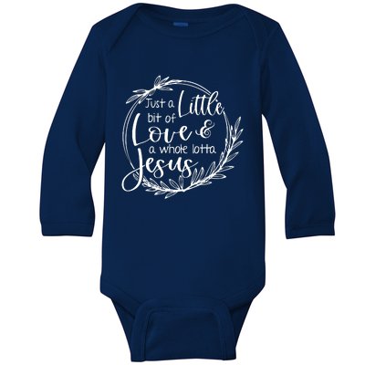 Christian Valentines Or Any Day Love And Jesus For Believers Baby Long Sleeve Bodysuit