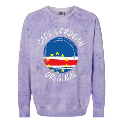 Cape Verdean Original Cape Verde Cape Verdean Colorblast Crewneck Sweatshirt