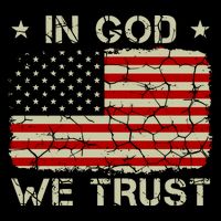Christian Vintage Old American Flag In God We Trust Bucket Hat