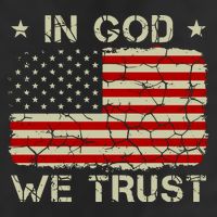 Christian Vintage Old American Flag In God We Trust Beanie