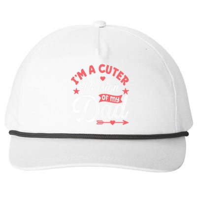 Cuter Version Of Dad Funny Cute Boy Girl Proud New Dad Snapback Five-Panel Rope Hat