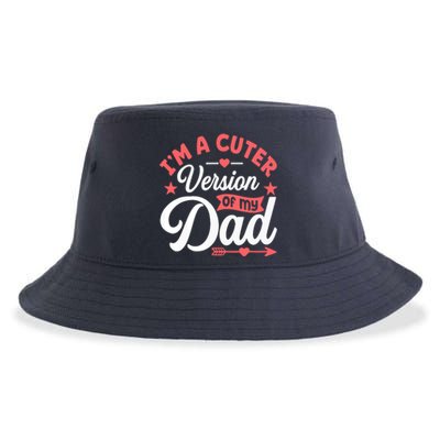 Cuter Version Of Dad Funny Cute Boy Girl Proud New Dad Sustainable Bucket Hat