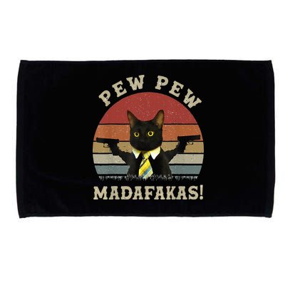 Cat Vintage PewPewPew Madafakas Cat Crazy Pew Vintage Microfiber Hand Towel