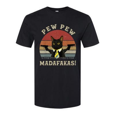 Cat Vintage PewPewPew Madafakas Cat Crazy Pew Vintage Softstyle CVC T-Shirt