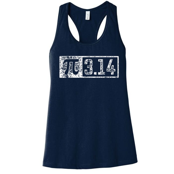 Cool Vintage Pi Day March 14 Women's Racerback Tank