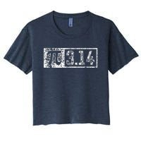 Cool Vintage Pi Day March 14 Women's Crop Top Tee