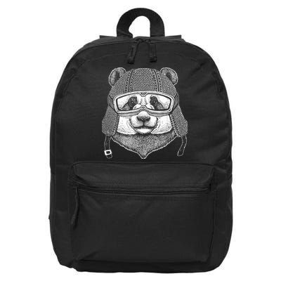 Cool Vintage Panda Aviator Pilot 16 in Basic Backpack