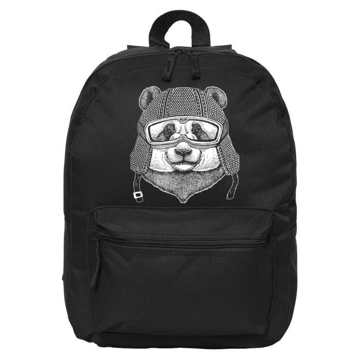 Cool Vintage Panda Aviator Pilot 16 in Basic Backpack