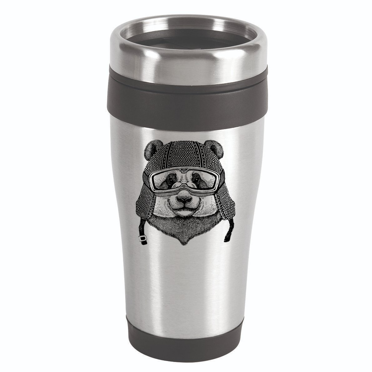 Cool Vintage Panda Aviator Pilot 16oz Travel Tumbler