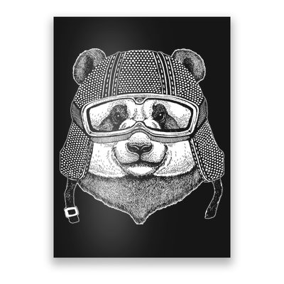 Cool Vintage Panda Aviator Pilot Poster