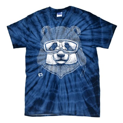 Cool Vintage Panda Aviator Pilot Tie-Dye T-Shirt