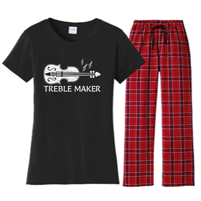 Cool Violin Player Violinist Viola Lover Women's Flannel Pajama Set