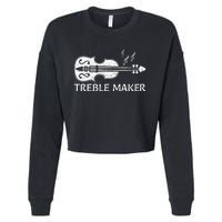 Cool Violin Player Violinist Viola Lover Cropped Pullover Crew