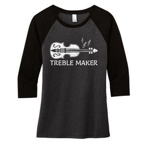 Cool Violin Player Violinist Viola Lover Women's Tri-Blend 3/4-Sleeve Raglan Shirt