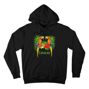 Curacao Vacation Parrots Tropical Flowers Green Palm Beaches Tall Hoodie