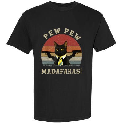 Cat Vintage PewPewPew Madafakas Cat Crazy Pew Vintage Garment-Dyed Heavyweight T-Shirt