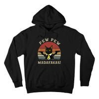 Cat Vintage PewPewPew Madafakas Cat Crazy Pew Vintage Tall Hoodie