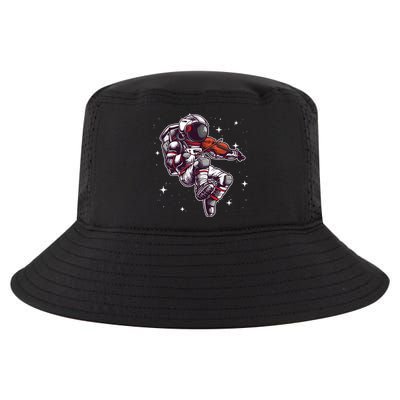 Cool Violin Player Astronaut For Men Women Viola Music Lover Cool Comfort Performance Bucket Hat