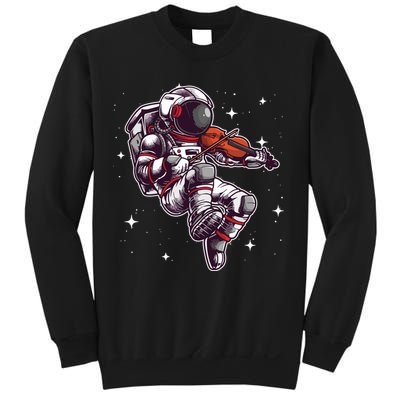 Cool Violin Player Astronaut For Men Women Viola Music Lover Sweatshirt
