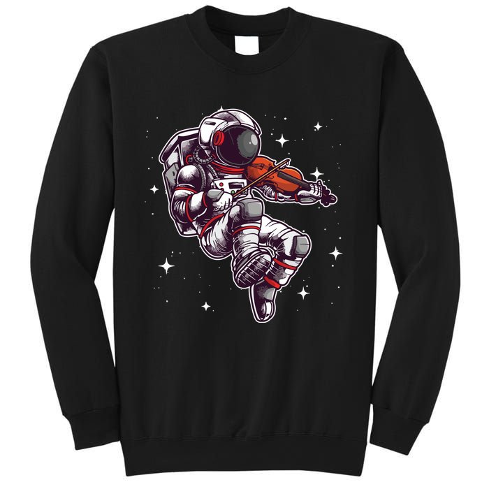 Cool Violin Player Astronaut For Men Women Viola Music Lover Sweatshirt