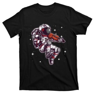 Cool Violin Player Astronaut For Men Women Viola Music Lover T-Shirt