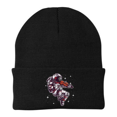 Cool Violin Player Astronaut For Men Women Viola Music Lover Beanie