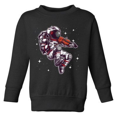 Cool Violin Player Astronaut For Men Women Viola Music Lover Toddler Sweatshirt