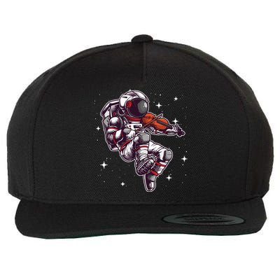Cool Violin Player Astronaut For Men Women Viola Music Lover Wool Snapback Cap
