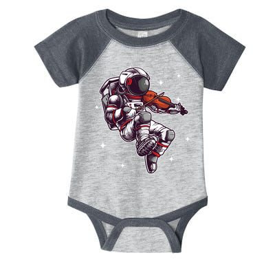 Cool Violin Player Astronaut For Men Women Viola Music Lover Infant Baby Jersey Bodysuit