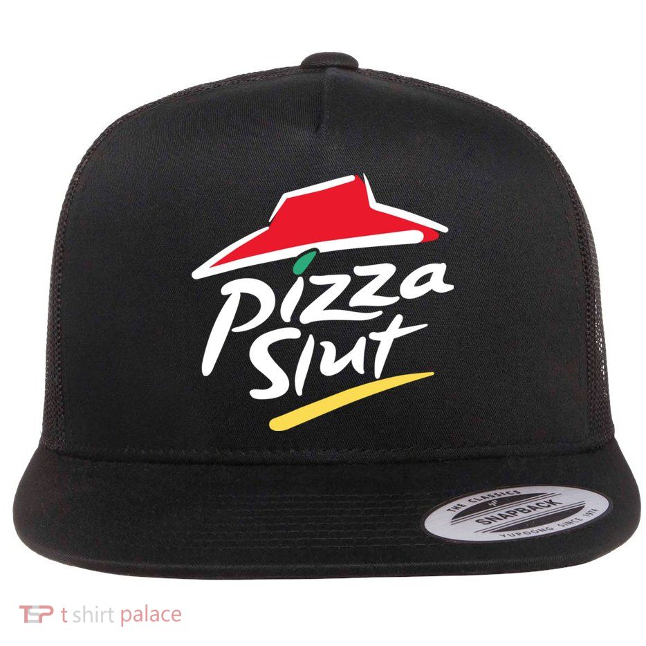 Cool Vintage Pizza Slut For Men And Women Flatbill Hat