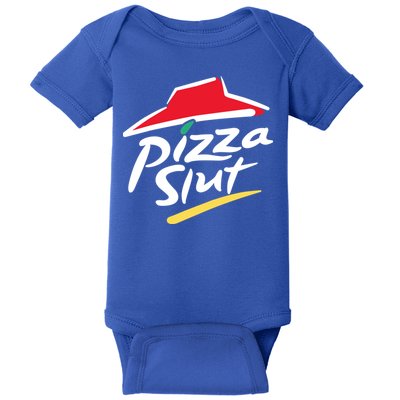 Cool Vintage Pizza Slut For Men And Women Baby Bodysuit
