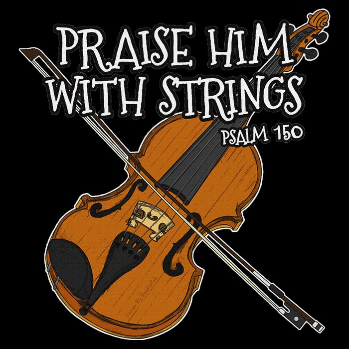 Christian Violin Player Praise Him With Strings Baby Bodysuit