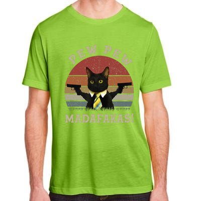 Cat Vintage PewPewPew Madafakas Cat Crazy Pew Vintage Adult ChromaSoft Performance T-Shirt