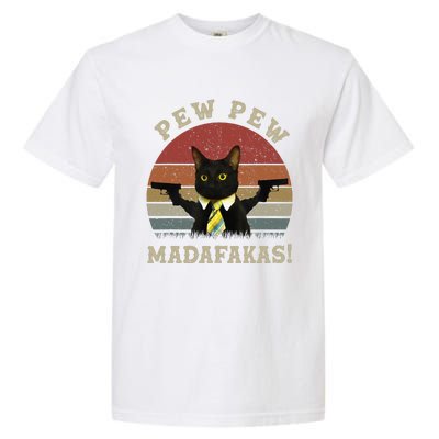 Cat Vintage PewPewPew Madafakas Cat Crazy Pew Vintage Garment-Dyed Heavyweight T-Shirt