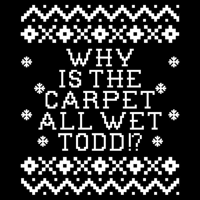 Christmas Vacation Quote - Why Is The Carpet All Wet Todd 16 in Basic Backpack