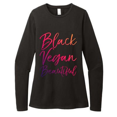 Cute Vegan Quote Funny Vegetarian Gift Black Vegan Beautiful Gift Womens CVC Long Sleeve Shirt