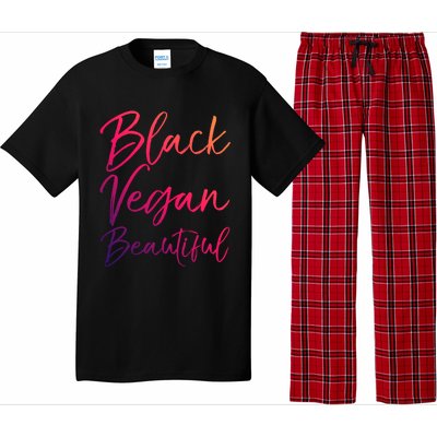 Cute Vegan Quote Funny Vegetarian Gift Black Vegan Beautiful Gift Pajama Set