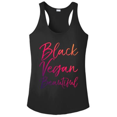 Cute Vegan Quote Funny Vegetarian Gift Black Vegan Beautiful Gift Ladies PosiCharge Competitor Racerback Tank